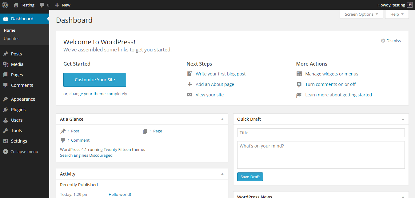 create a wordpress website easily nuschool